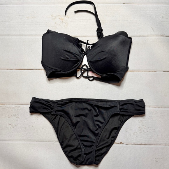 Victoria’s Secret - Women’s Black Bikini Set - Size Large & 36D - Picture 1 of 12